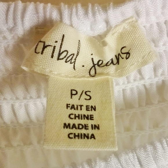 Tribal Jean's White Blouse - Picture 2 of 2
